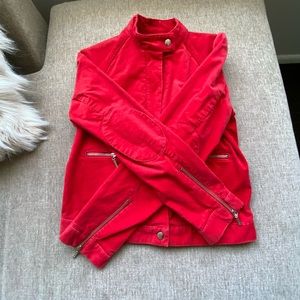 Tommy Hilfiger Red Motor Jacket Stretch Size 4